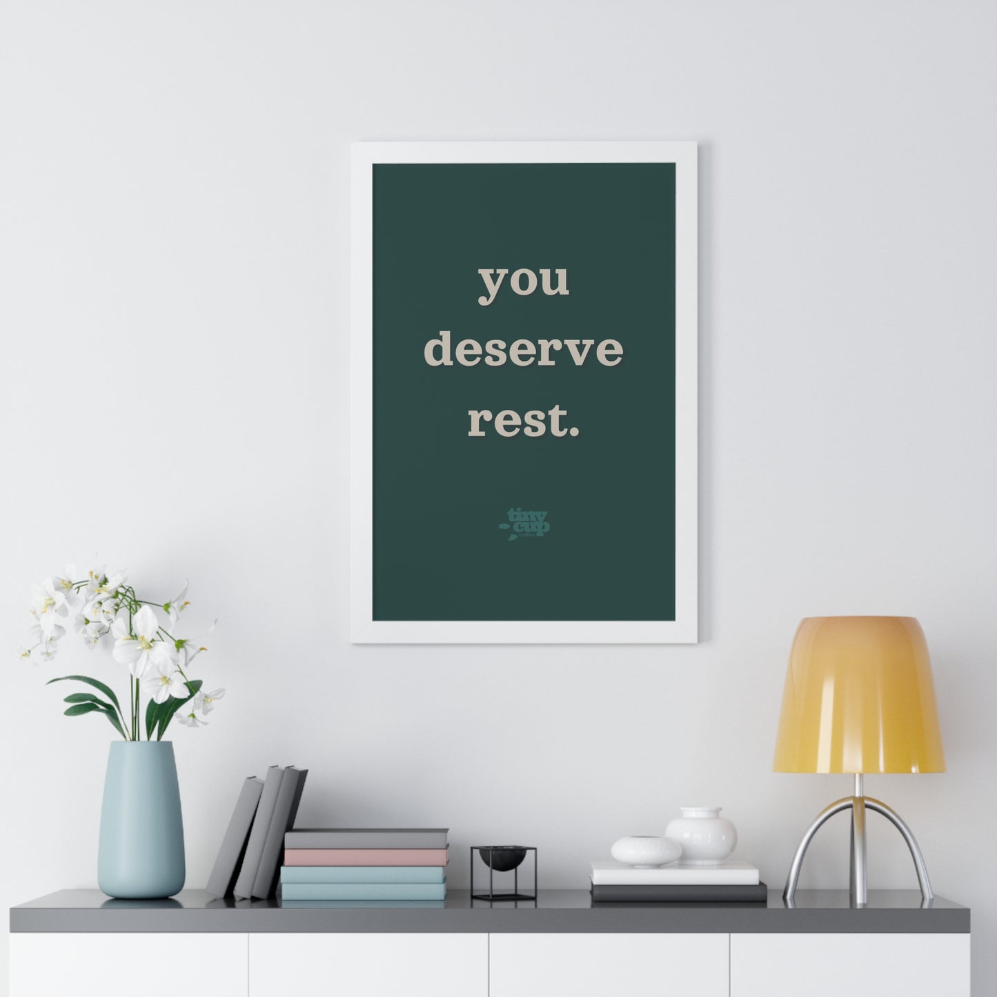 Motivational Framed Poster - 'You Deserve Rest'