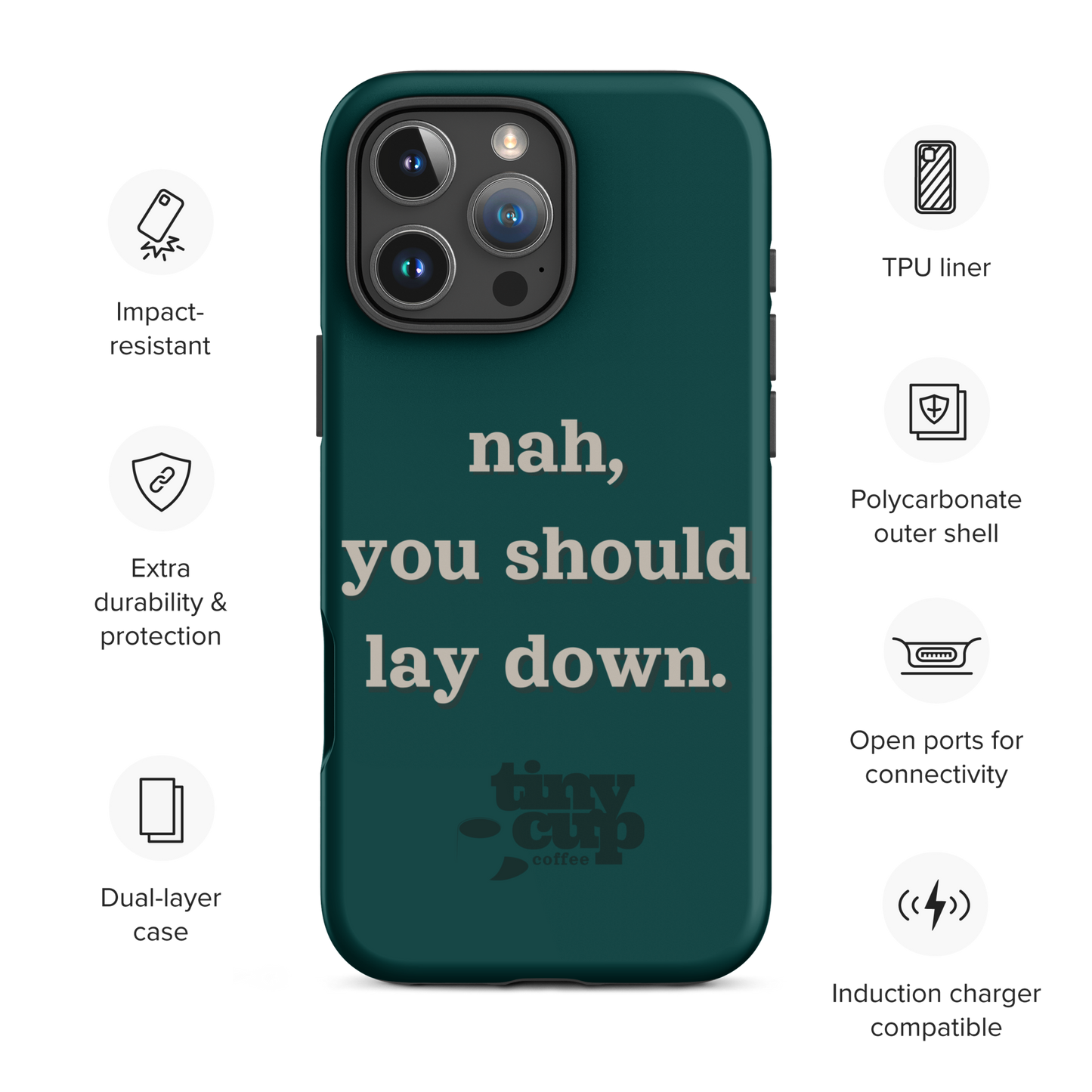 "Nah, you should lay down." Tough Case for iPhone® (16 Pro Max)