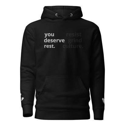 "Resist Grind Culture" Hoodie (Black)