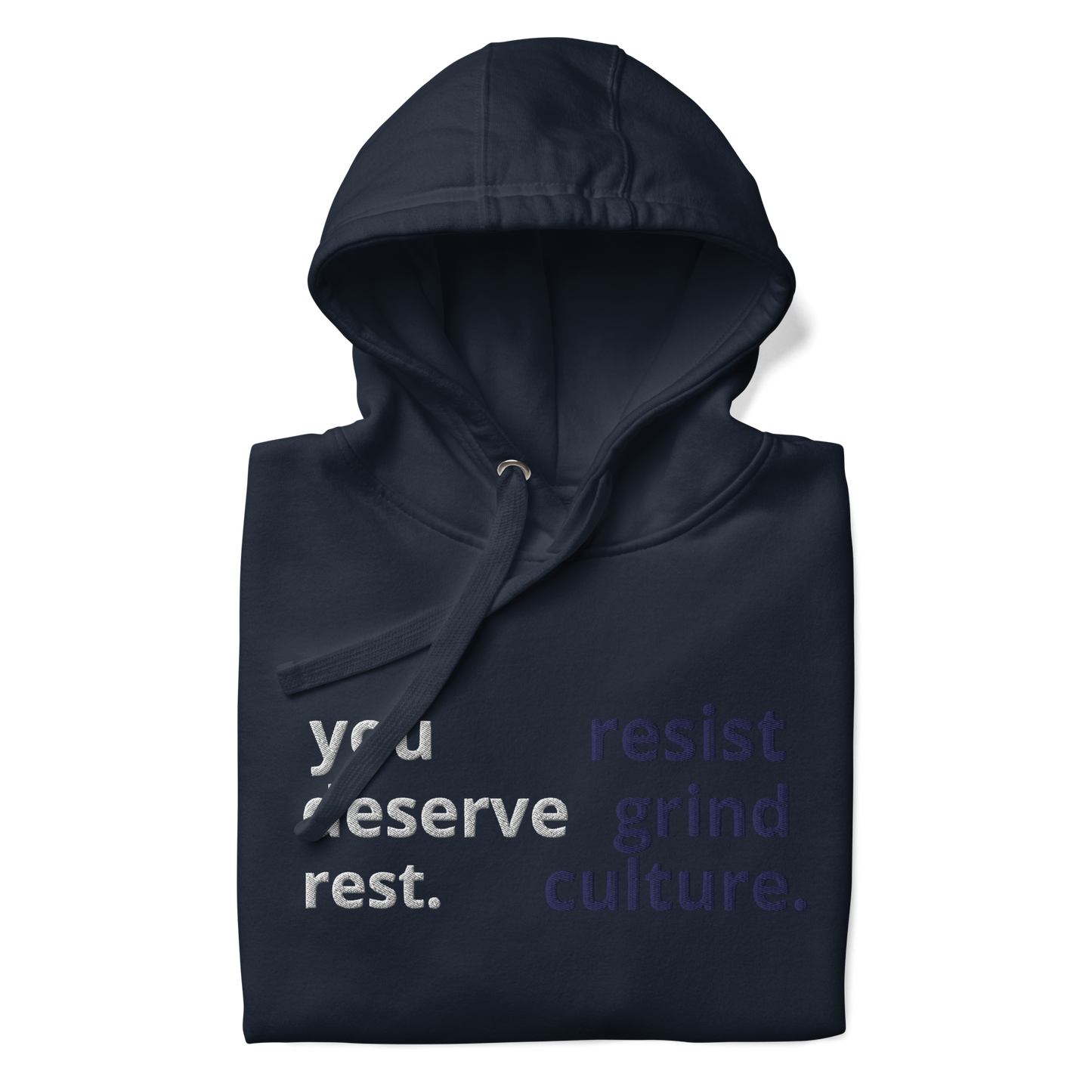 "Resist Grind Culture" Hoodie (Navy)